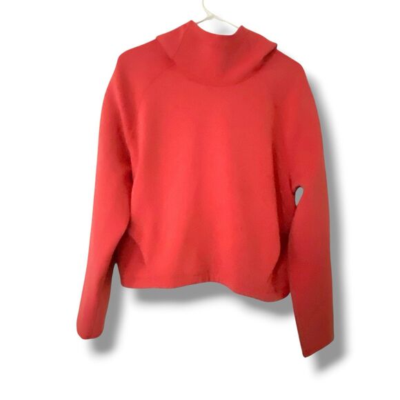 Lululemon AirWrap Hoodie Womens Size 10 Pink Punch Cropped Pullover Stretch - Picture 4 of 10